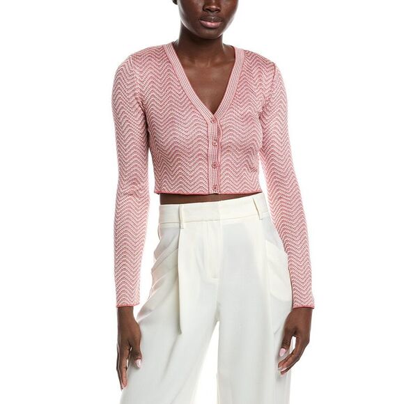 M Missoni WomensTextured Cardigan Pink